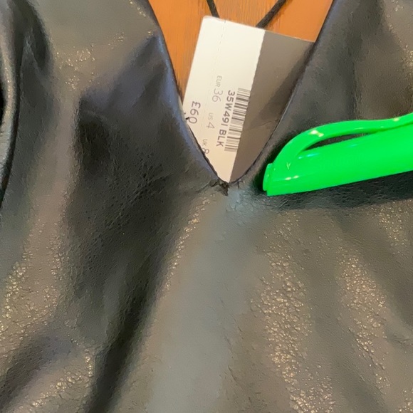 NWT- Topshop Leatherette Crochet Midi Dress. Size 4 - Picture 5 of 5